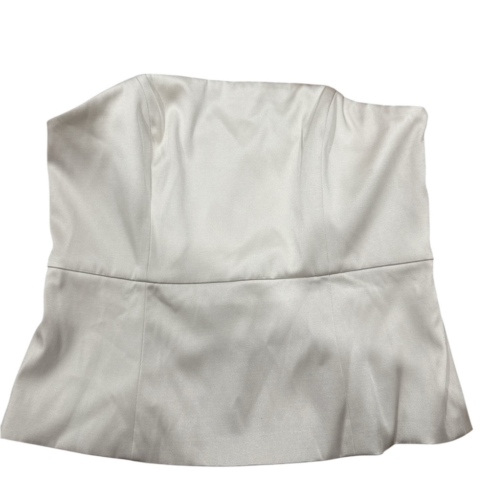 Banana Republic Cream Strapless Peplum Bustier Top